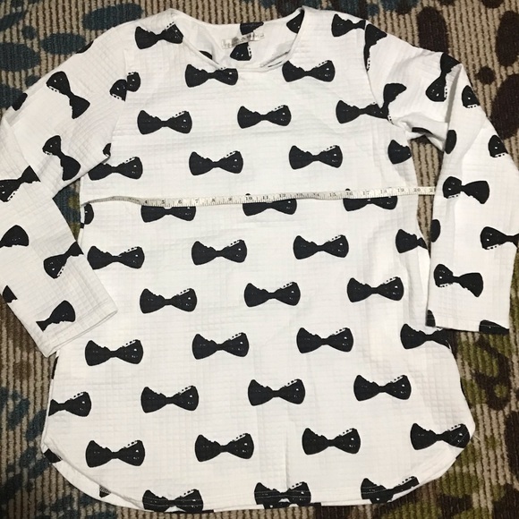 Black Bow White Loose Dress - Picture 5 of 6